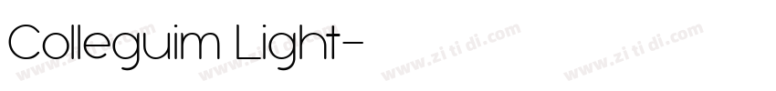 Colleguim Light字体转换